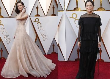 Desfilan famosas por la alfombra roja previa al Oscar 2018