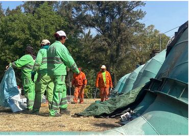 SIBISO realiza operativo para recuperar espacios públicos; retira campamento en Río Churubusco