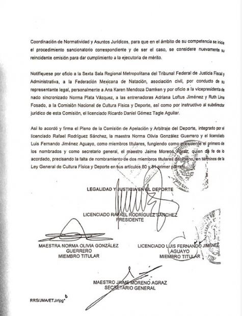 Once desacatos a la autoridad de Federación Mexicana de Natación