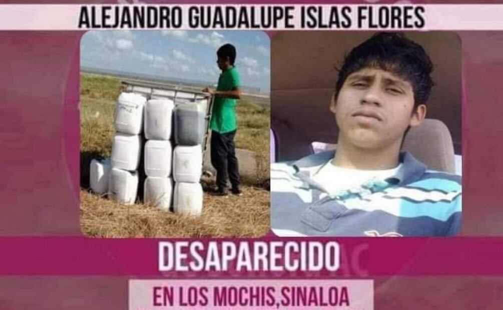 Alejandro Guadalupe Islas Flores, hijo de Ceci Flores, desapareció el 30 de octubre del 2015 en Los Mochis, Sinaloa (21/02/2025). Foto: Especial