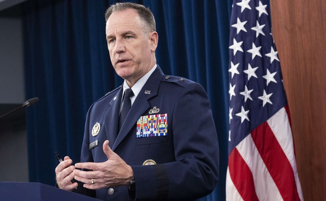 El general Pat Ryder en una conferencia de prensa en el Pentágono. Foto: AFP