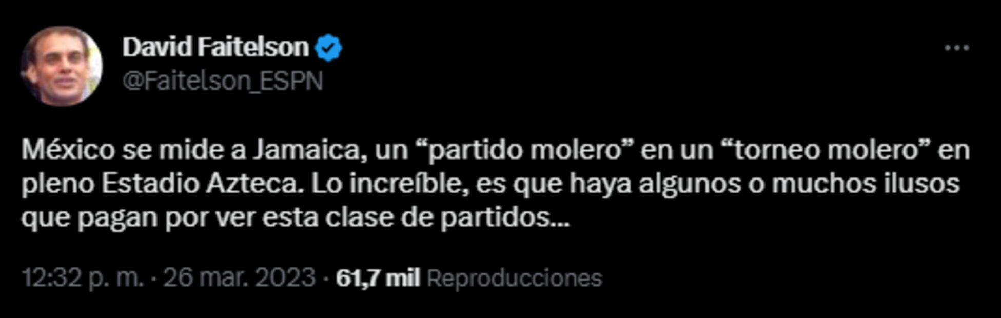 David Faitelson explota por el México vs Jamaica