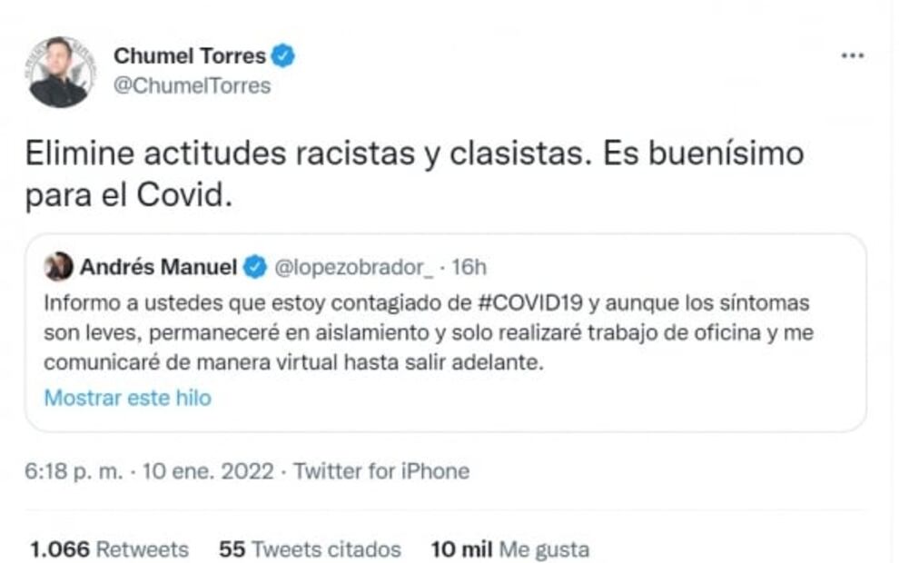 Regina Orozco se despide de App por usar imagen del "racista" Chumel Torres 
