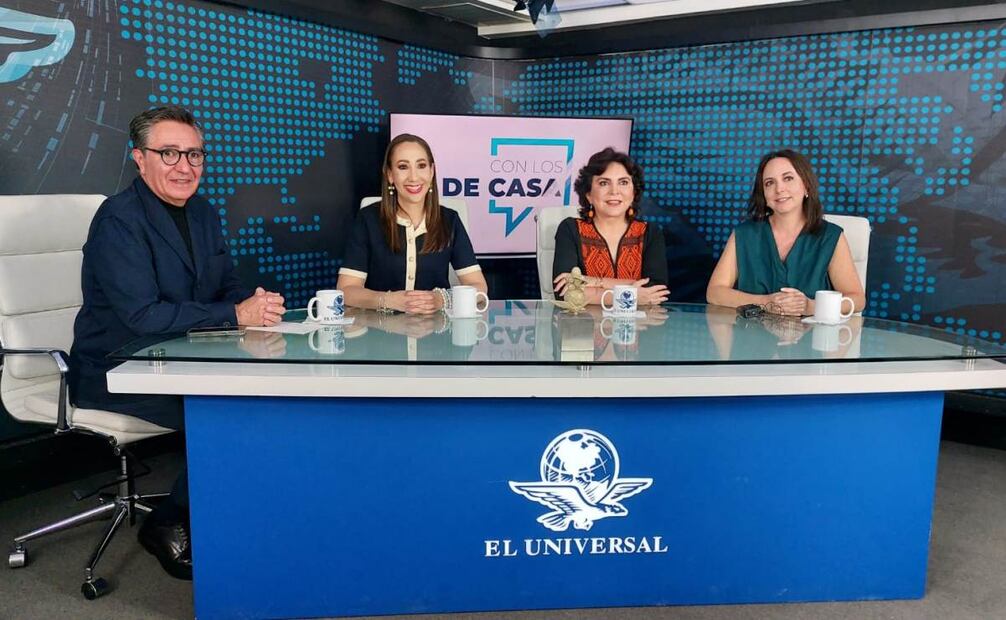 David Aponte y Maite Azuela dialogan en Con los de Casa con las diputadas de oposición Noemí Luna e Ivonne Ortega. Foto: Julio Suárez/EL UNIVERSAL