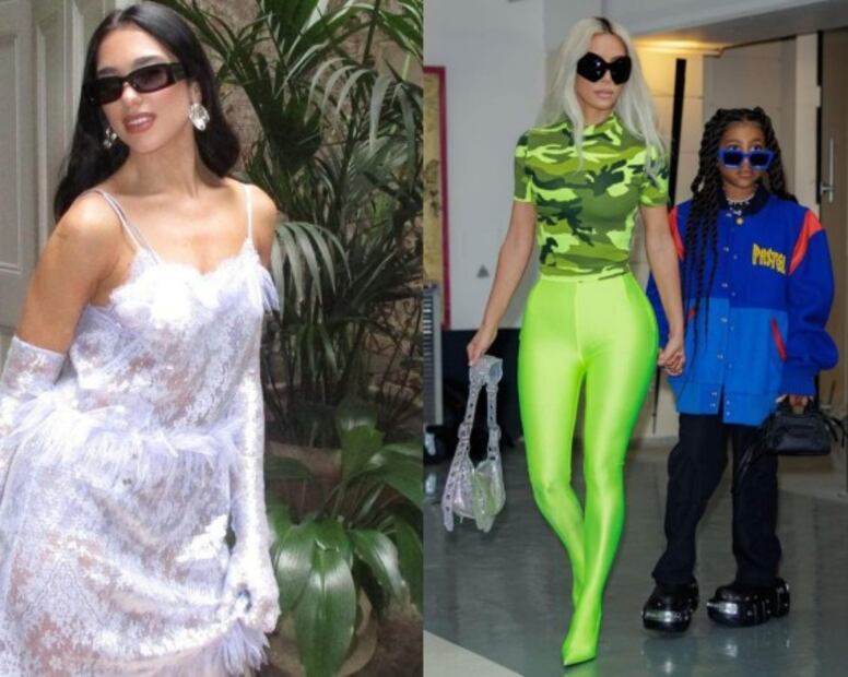 Dua Lipa y Kim Kardashian desfilan para Balenciaga en la Semana de Alta Costura
