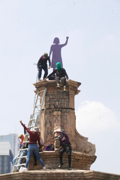 La "antimonumenta" en la exglorieta a Colón, acción de "orden simbólico"
