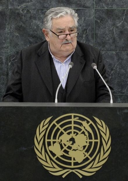 Pepe Mujica dio un discurso en la ONU. 