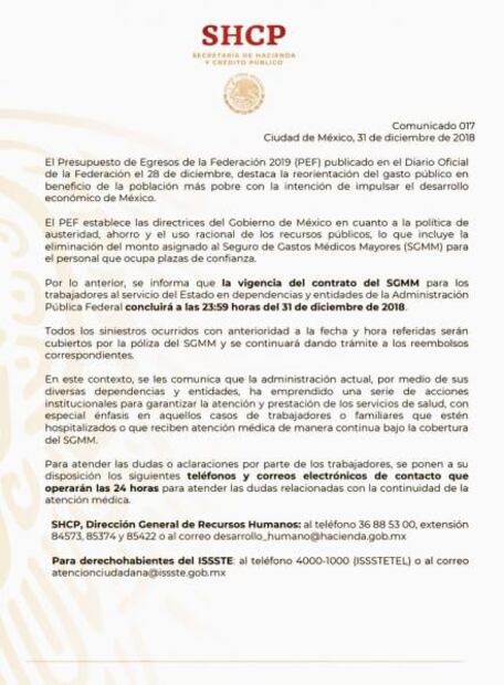 Gobierno notifica a Metlife cancelación de seguro de gastos médicos mayores