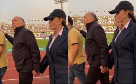 Antonio Pérez Garibay, papá de Checo Pérez presume compañía; estuvo con Lucía Méndez en el partido de Pumas