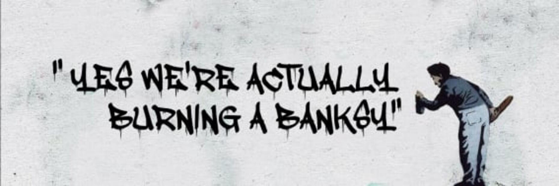 Queman un Banksy original en vivo; buscan vender su versión digital por criptomonedas