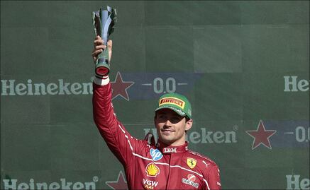 Charles Leclerc tras subirse al podio en el Gran Premio de México: "Tuvimos un poco de suerte"