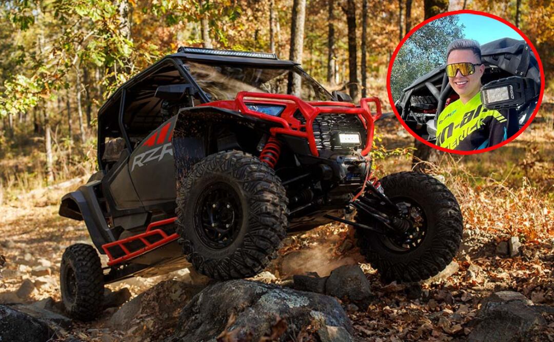 Sebastián Bautista murió tras volcarse su RZR durante una competencia. Foto: Tomada de Polaris México Ilustrativa/El Universal
