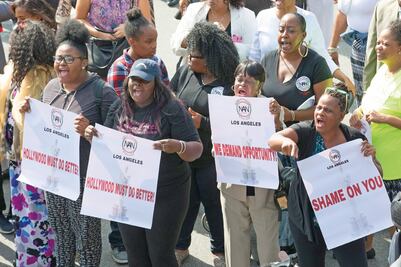 Protestan en la alfombra por la falta de diversidad en el Oscar