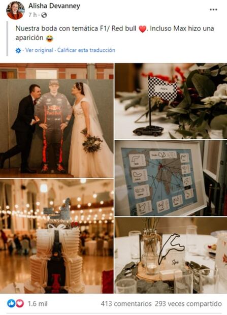 Pareja celebra boda con temática de la Fórmula 1 y se vuelven viral