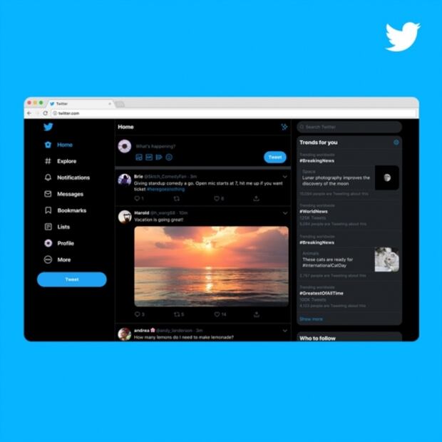 Este es el nuevo diseño de Twitter versión web