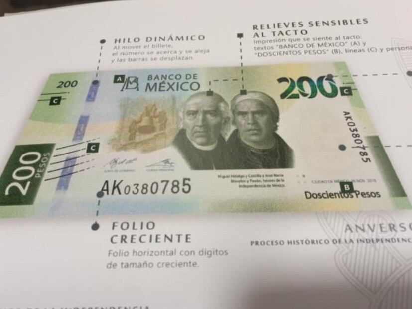 Oficialmente, así es el nuevo billete de 200 pesos; ya está en circulación