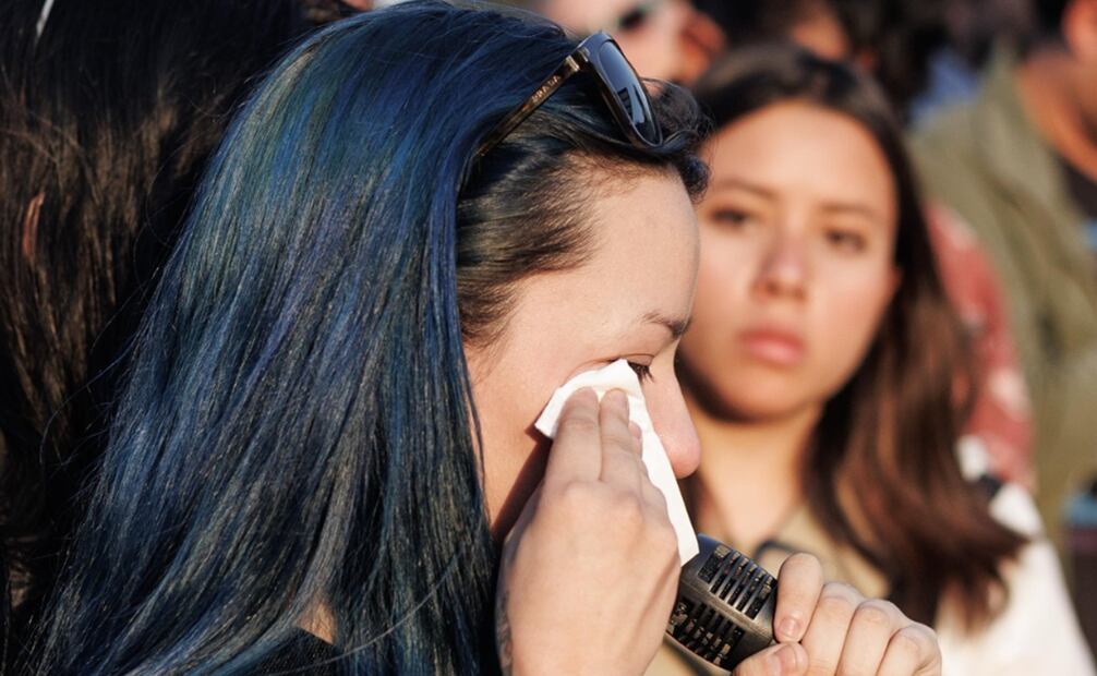 El dolor se hizo presente en el homenaje a Berenice Giles y Miguel Hernández . Foto: Yaretzy M. Osnaya/ EL UNIVERSAL.