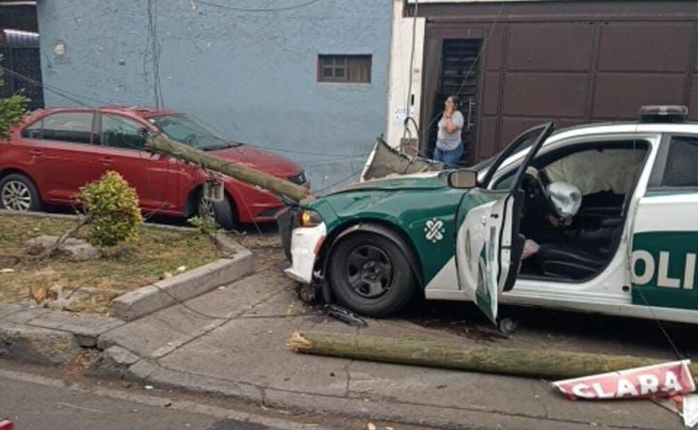 Cuatro personas resultaron lesionadas después de un choque sobre Congreso de la Unión. Foto: especial