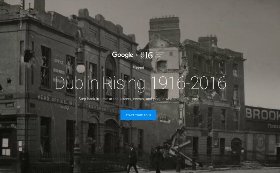 A través de la tecnología de Google, los usuarios pueden acercarse a los escenarios, protagonistas y relatos de testigos de uno de los eventos más importantes de la historia de la isla de Irlanda