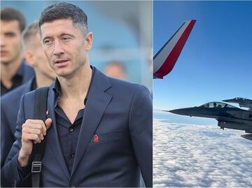 VIDEO: Selección de Polonia llega a Qatar escoltada por aviones cazabombardeos
