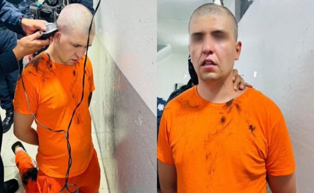 Filtran fotos de "Fofo" Márquez siendo rapado en el penal de Texcoco. Foto: Redes sociales