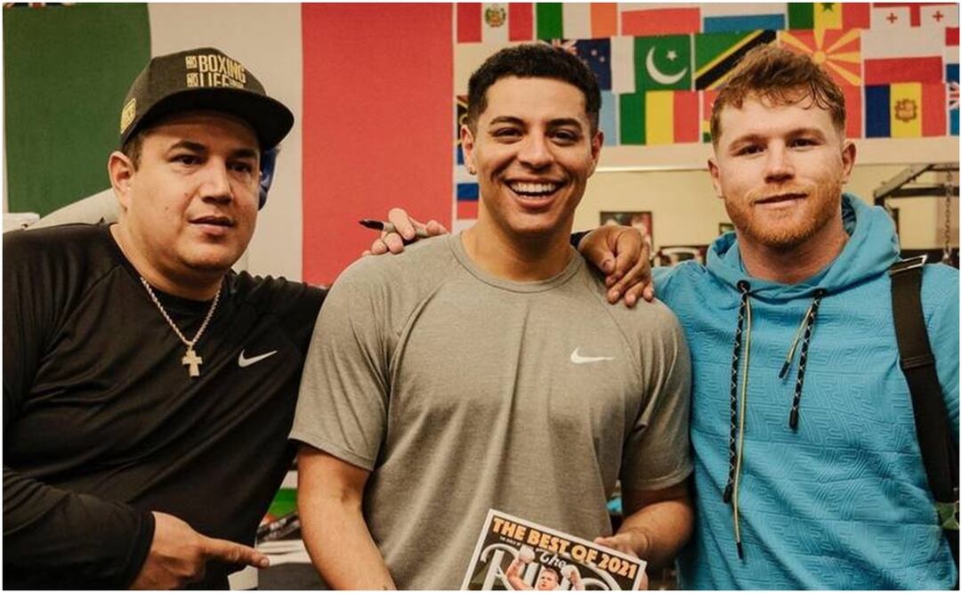 Canelo Álvarez se prepara para su próxima pelea junto a Eduin Caz, vocalista de Grupo Firme / FOTO: Instragra: @Canelo