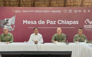 Eduardo Ramírez encabeza Mesa de Seguridad; “trabajamos muy coordinados para construir un Chiapas en paz”, señala 