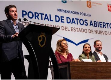 Samuel García presenta portal de datos abiertos en Nuevo León