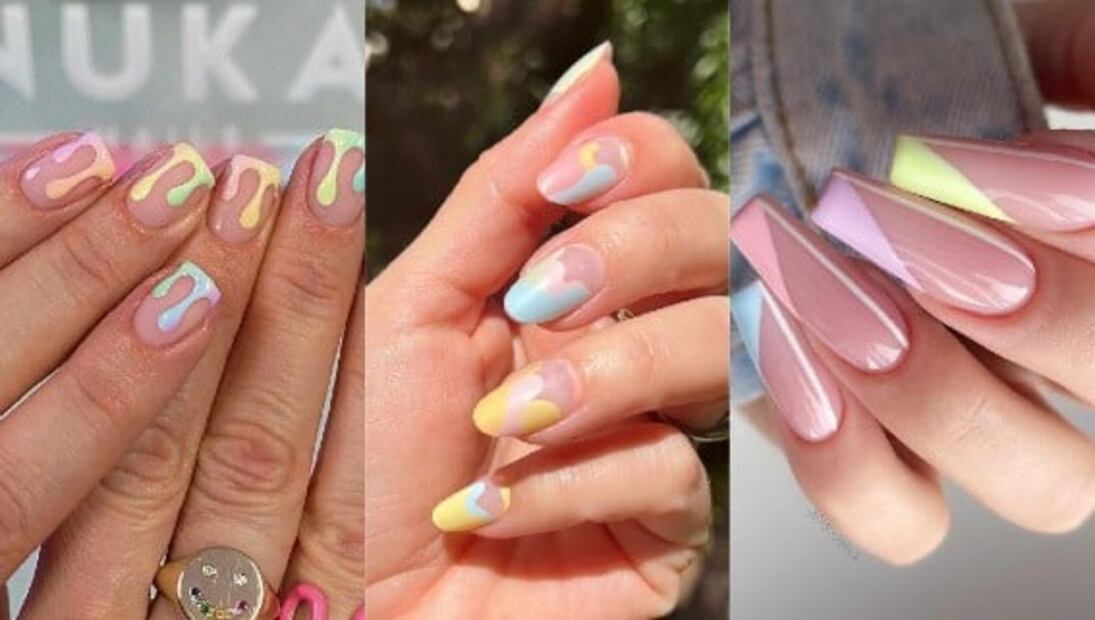 Ideas de manicura color pastel para uñas cortas y largas en primavera