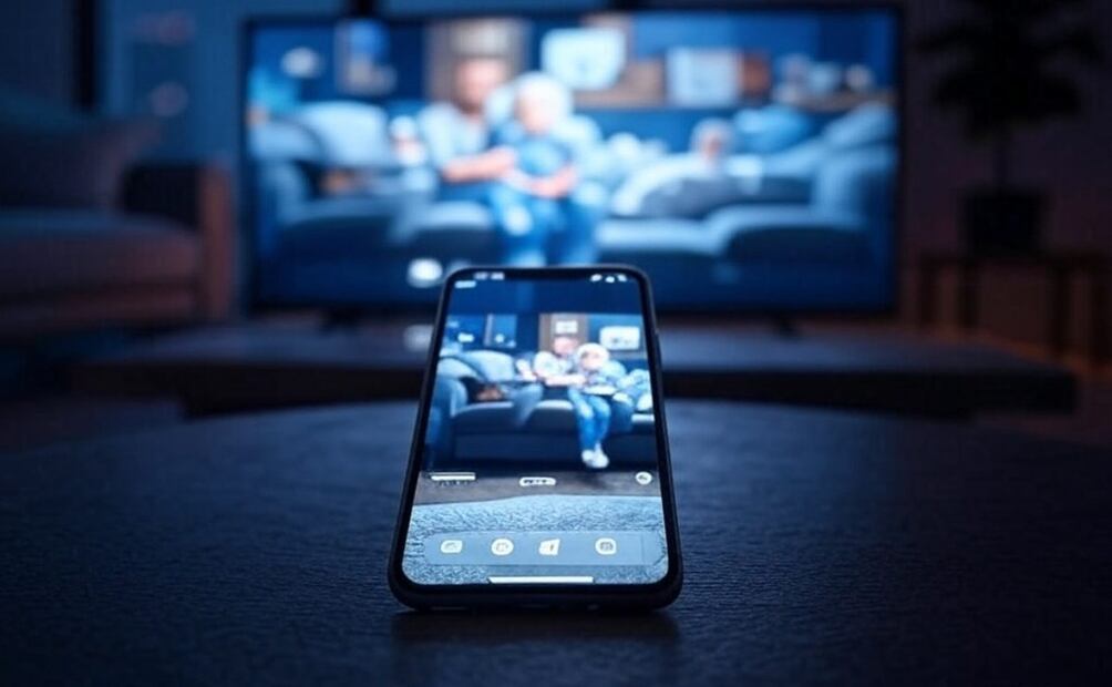 Cómo proyectar la pantalla de tu celular en la televisión. Imagen creada con IA
