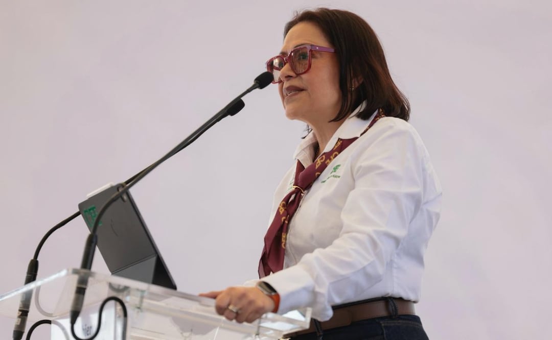 Emilia Calleja durante la Inauguración de la Central de Ciclo Combinado "El Sauz II" llamada "Josefa Ortiz Téllez Girón" en Querétaro (20/12/2025). Foto: Presidencia