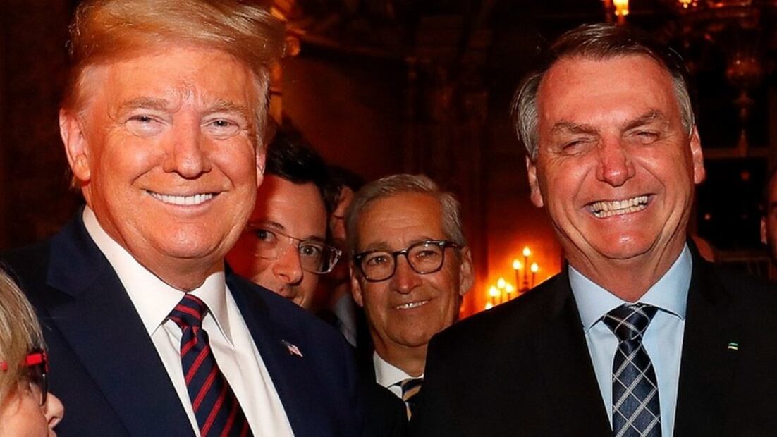 Trump y Bolsonaro en una reunión en Florida, EU. Foto: EPA