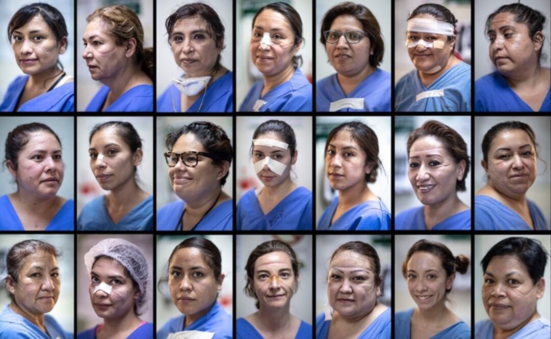 Mexican photographer Santiago Arau potrayed the faces of healthcare workers - Photo: Courtesy of Santiago Arau