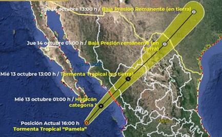 “Pamela” se degrada a tormenta tropical