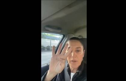 Sheinbaum se dirige al Ángel de la Independencia para participar en marcha de AMLO