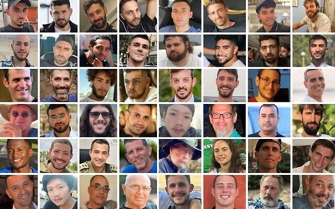 Todos los rehenes en poder de Hamas. 20 de ellos fueron entregados vivos este lunes a Israel. FOTO: TIMES OF ISRAEL