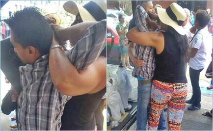 Mujer somete con llave a carterista