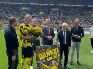 VIDEO: Así fue la despedida de Erling Haaland con el Borussia Dortmund