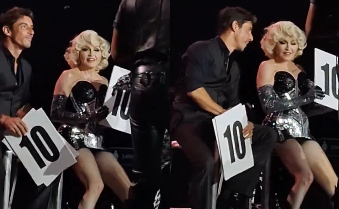 El actor cubano Alberto Guerra se convirtió el segundo invitado en el concierto de Madonna en el Palacio de los Deportes.
Fotos: X