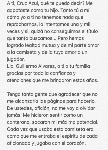 Christián 'Chaco' Giménez se despide con emotiva carta