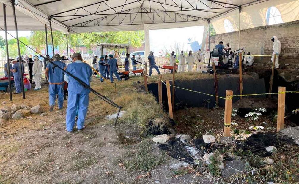 Reanudan trabajos de exhumación en panteón de Jojutla, Morelos (26/05/2025). Foto: Especial