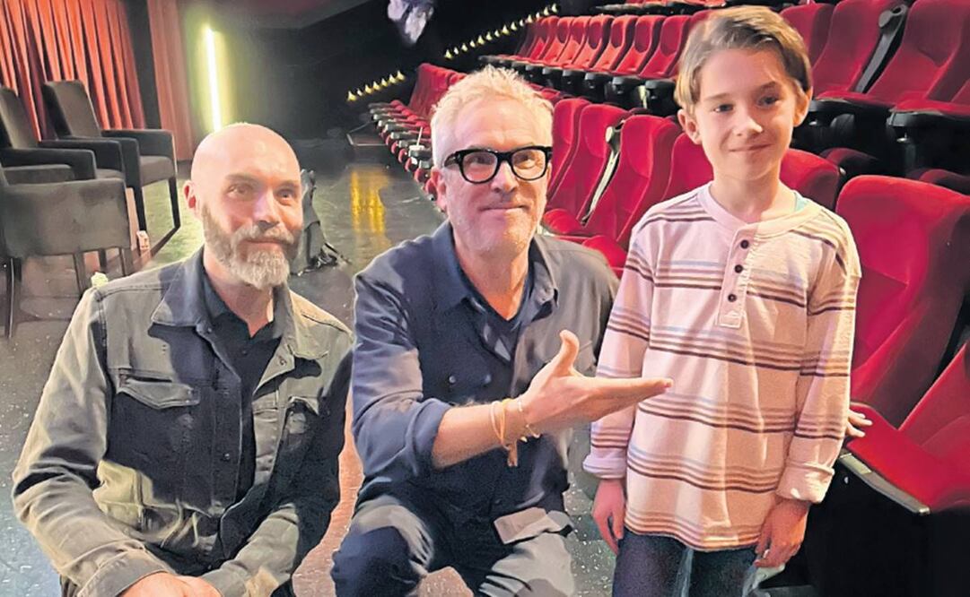 David Lowery, Cuarón y Cary Christopher. Foto: Mario P. Szekely.