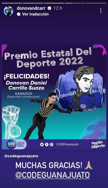 Donovan Carrillo gana el Premio Estatal del Deporte 2022