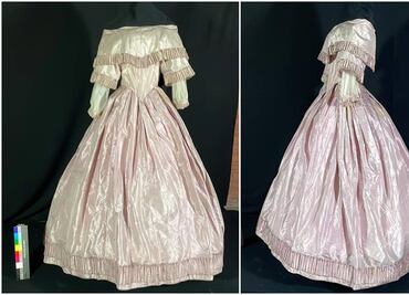 Hilo por hilo, recuperan vestido de la emperatriz Carlota manchado de vino
