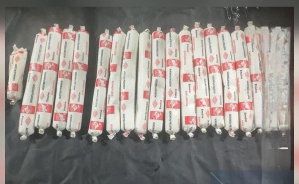 Artefactos para hacer explosivos asegurados en Sinaloa (28/08/2025). Foto: Especial