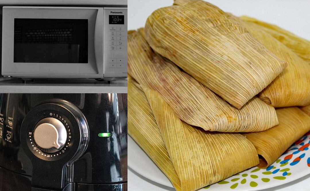 Tamales en la freidora de aire y en microondas. Foto: Stock