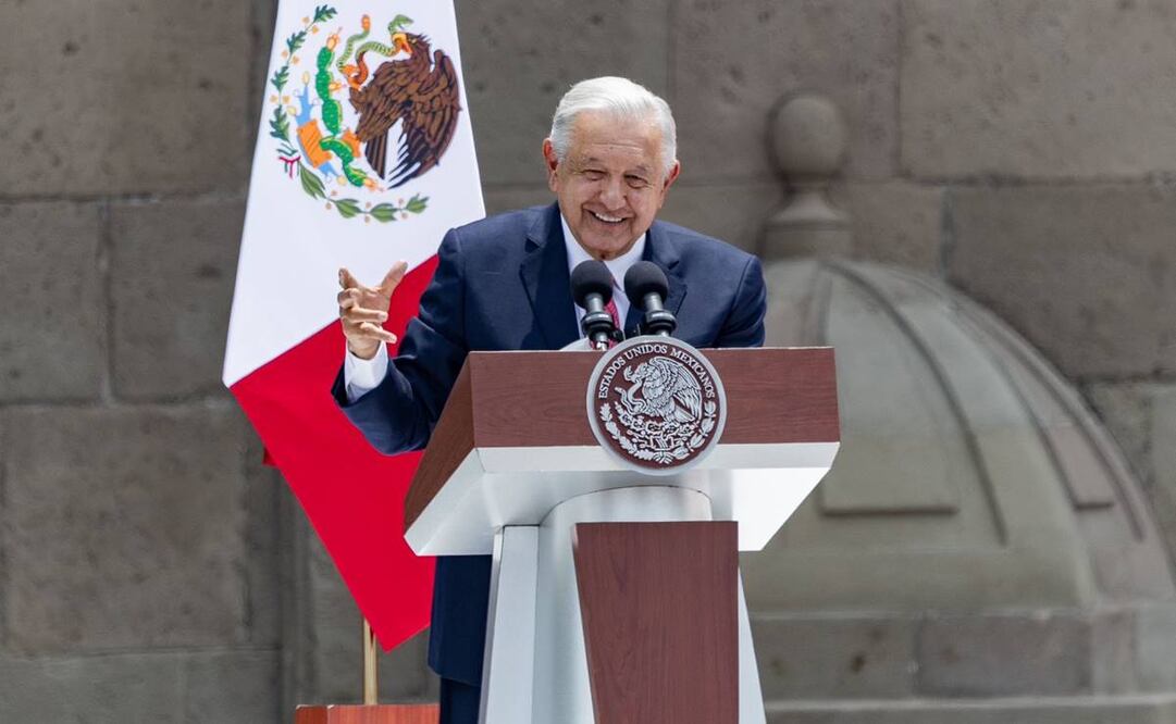 Andrés Manuel López Obrador en su último informe de gobierno. Foto: Hugo Salvador. EL UNIVERSAL