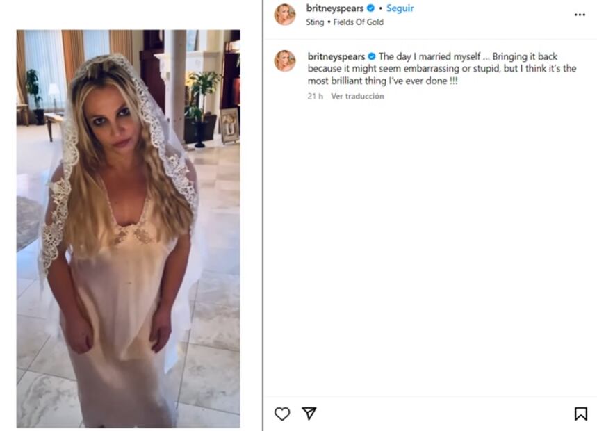Este fue el mensaje que la cantante publicó en sus redes sociales. Foto: Instagram.