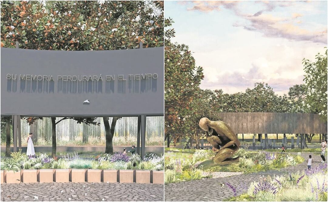 El memorial se ubicará en la Alameda del Sur, en Coyoacán. Tendrá una escultura de 2.60 metros que será el núcleo del proyecto. Fotos: CORTESÍA