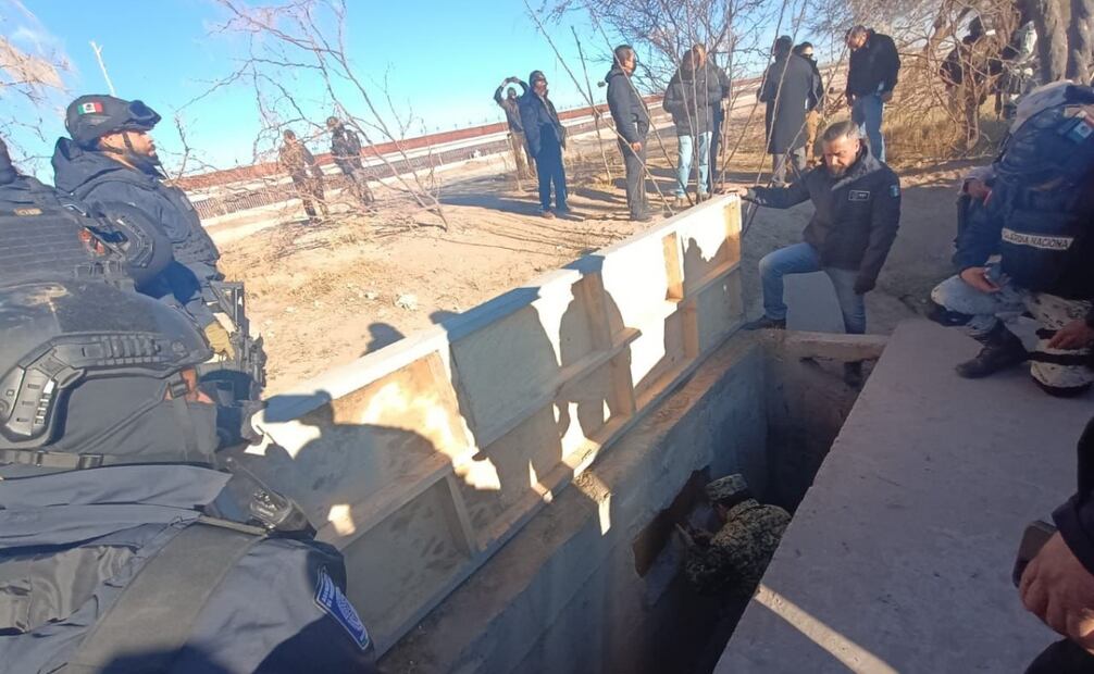 Vecinos denunciaron un túnel donde los migrantes se metían para ir a la frontera de EU. Foto: Especial